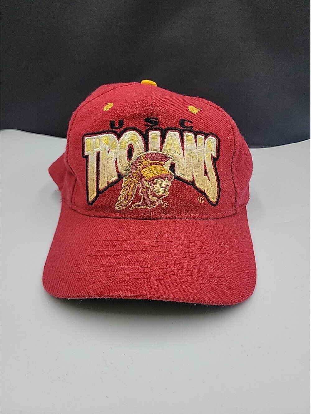 Vintage USC Trojans Arch 2 tone The Game brand SnapBack